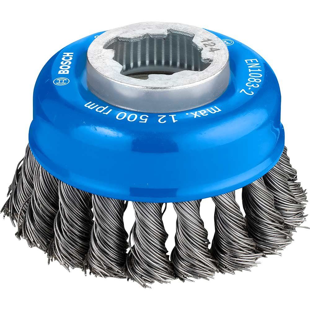 Bosch PRO X Lock Steel Wire Cup Brush 0.5mm 75mm X-Lock - Image 1