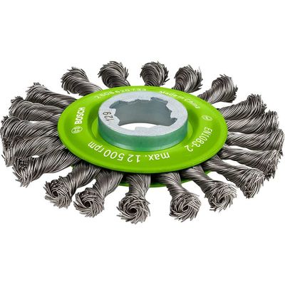 Bosch PRO X Lock Stainless Steel Knotted Wire Wheel 115mm X-Lock