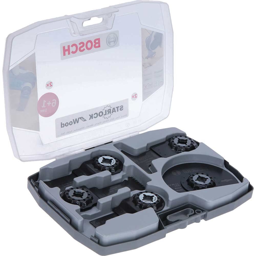 Bosch 7 Piece Starlock Oscillating Multi Tool Wood Working Blade Set - Image 1