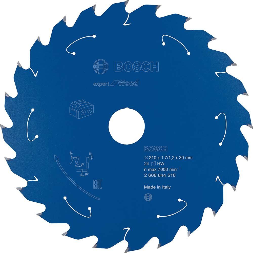 Bosch EXPERT Wood Cutting Table Saw Blade 210mm 24T 30mm - Image 1