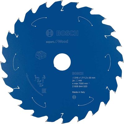 Bosch EXPERT Wood Cutting Table Saw Blade 216mm 24T 30mm