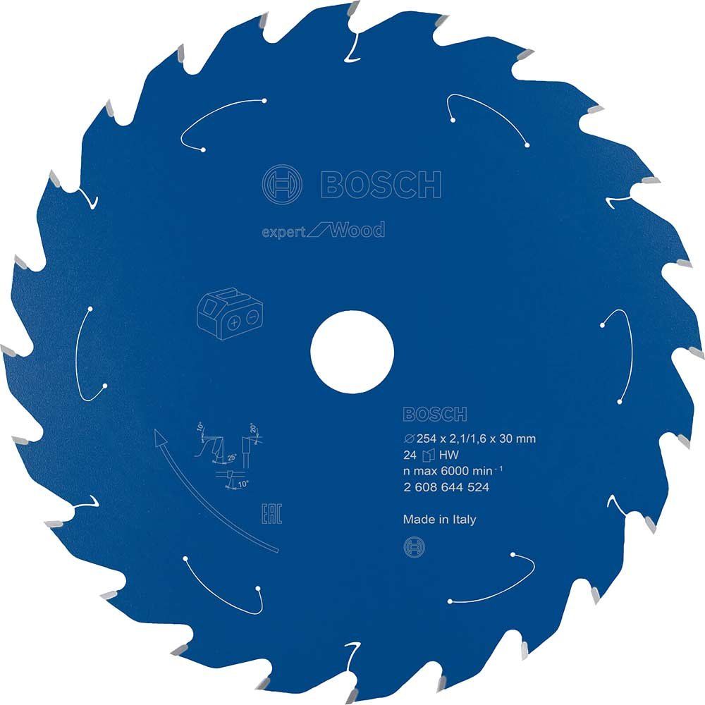 Bosch EXPERT Wood Cutting Table Saw Blade 254mm 24T 30mm - Image 1
