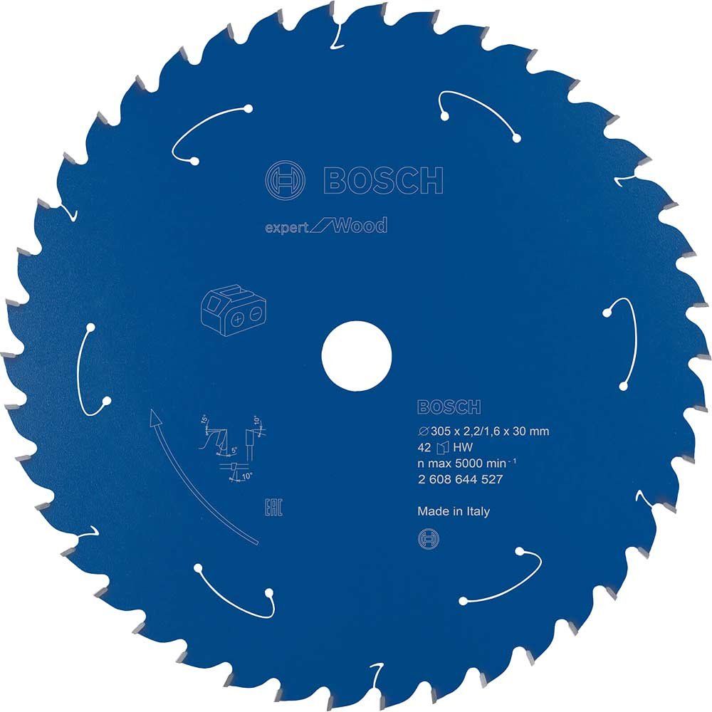 Bosch EXPERT Wood Cutting Cordless Mitre Saw Blade 305mm 42T 30mm - Image 1