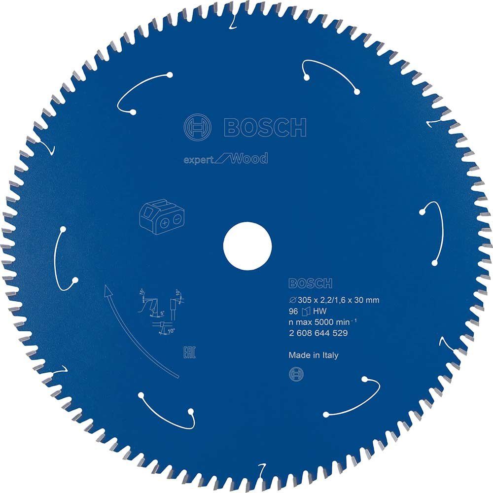 Bosch EXPERT Wood Cutting Cordless Mitre Saw Blade 305mm 96T 30mm - Image 1
