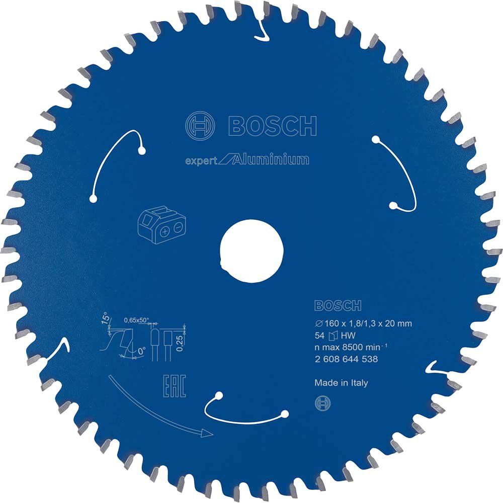 Bosch EXPERT Cordless Circular Saw Blade for Aluminium 160mm 54T 20mm - Image 1