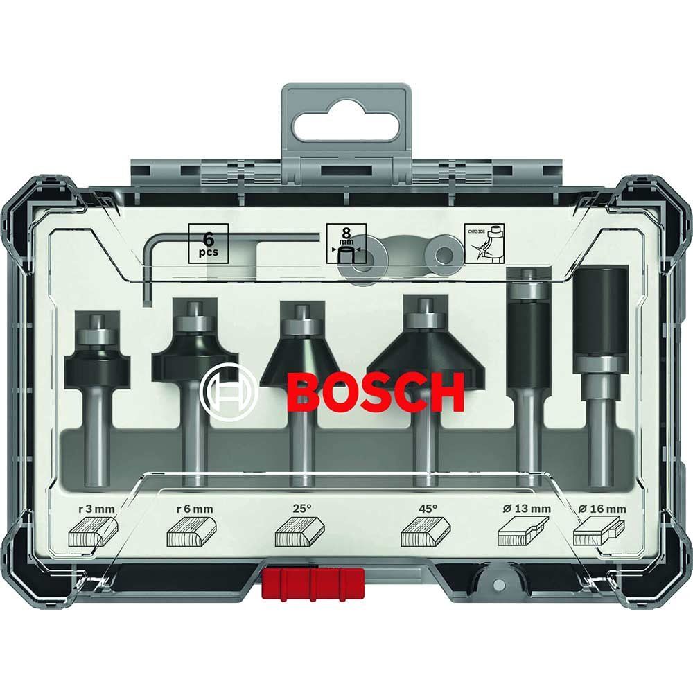 Bosch PRO 6 Piece Trim and Edging 1/4" Shank Router Bit Set - Image 1