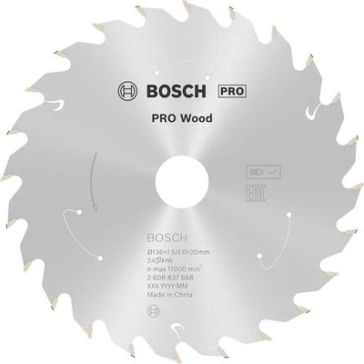 Bosch PRO Cordless Wood Cutting Circular Saw Blade 136mm 24T 20mm