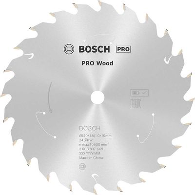 Bosch PRO Cordless Wood Cutting Circular Saw Blade 140mm 24T 10mm