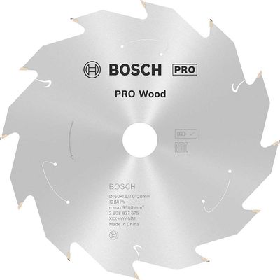 Bosch PRO Cordless Wood Cutting Circular Saw Blade 160mm 12T 20mm