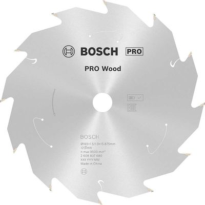 Bosch PRO Cordless Wood Cutting Circular Saw Blade 165mm 12T 15.875mm