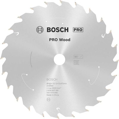 Bosch PRO Cordless Wood Cutting Circular Saw Blade 165mm 24T 15.875mm