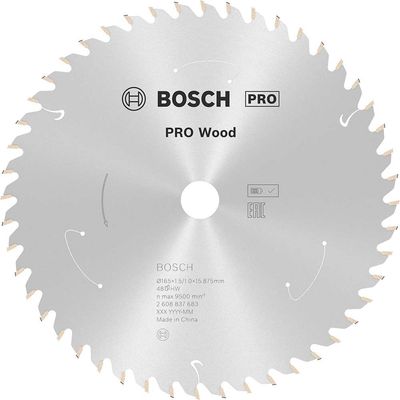Bosch PRO Cordless Wood Cutting Circular Saw Blade 165mm 48T 15.875mm