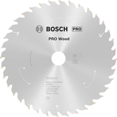 Bosch PRO Cordless Wood Cutting Circular Saw Blade 165mm 36T 20mm