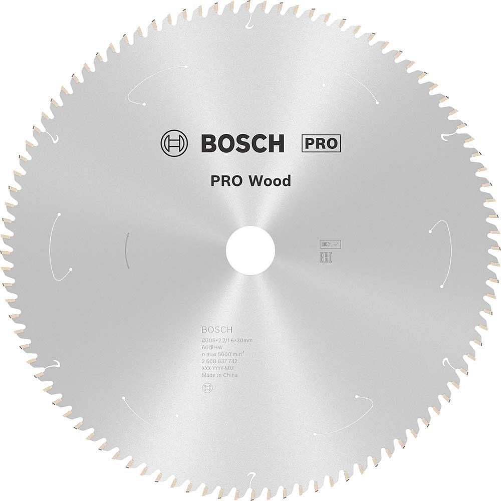 Bosch PRO Cordless Wood Cutting Circular Saw Blade 305mm 60T 30mm - Image 1