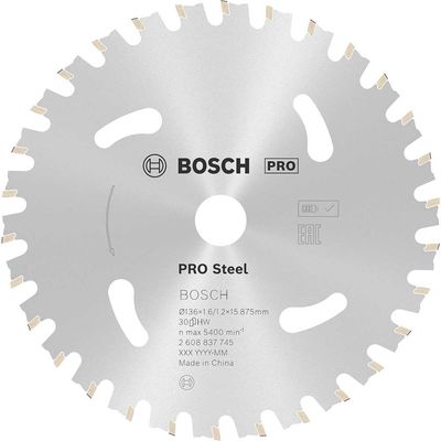 Bosch PRO Cordless Circular Saw Blade for Steel 136mm 30T 16mm