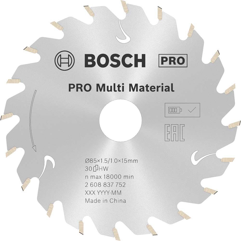 Bosch PRO Cordless Multi Material Cutting Circular Saw Blade 85mm 30T 15mm - Image 1