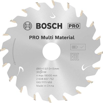 Bosch PRO Cordless Multi Material Cutting Circular Saw Blade 85mm 30T 15mm
