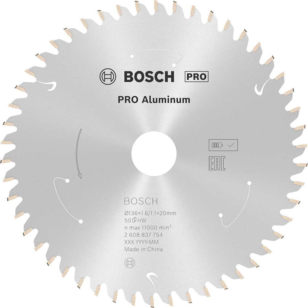 Bosch PRO Cordless Circular Saw Blade for Aluminium 136mm 50T 20mm - Image 1