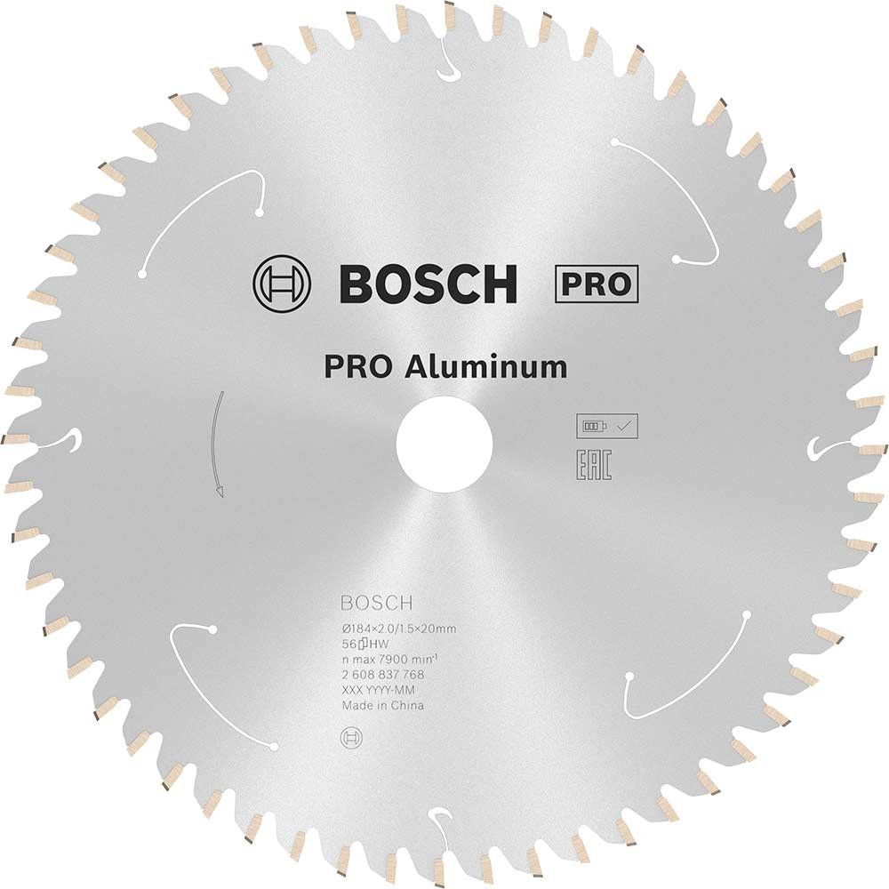 Bosch PRO Cordless Circular Saw Blade for Aluminium 184mm 56T 20mm - Image 1