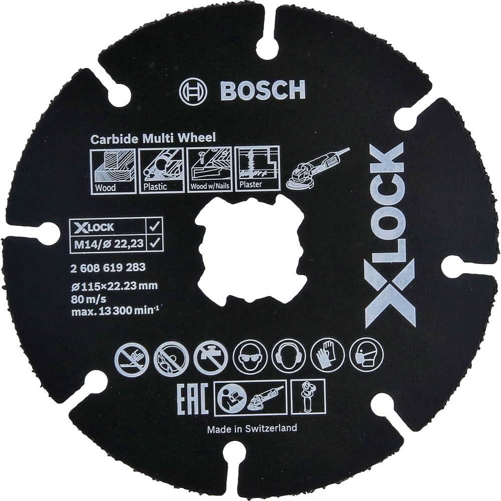 Bosch X Lock Carbide Multi Cutting Disc 115mm 1mm 22mm - Image 1