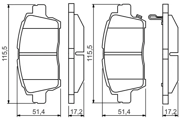 Bosch Front Brake Pads Toyota Yaris (99-) *rear Discs* | 0986 495 242 | Euro Car Parts - Image 1