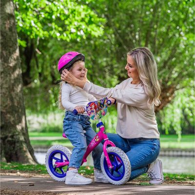 HUFFY Disney Princess 12-inch Children's Balance Bike - 27631W - Pink/Purple - Pink/Purple