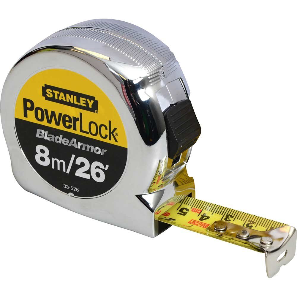 Stanley 0-33-526 Powerlock Metric/Imperial Tape Measure With Blade Armor 8M - Image 1