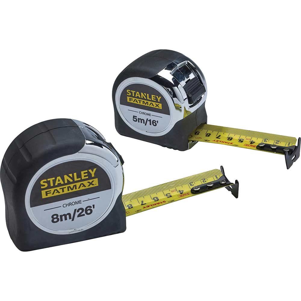 Stanley 2 Piece FatMax Chrome Tape Set - Image 1