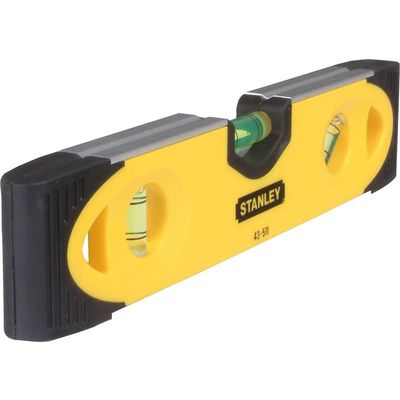 Stanley 230Mm / 9in Shock Proof Magnetic Torpedo Level 3 Vials (0-43-511)