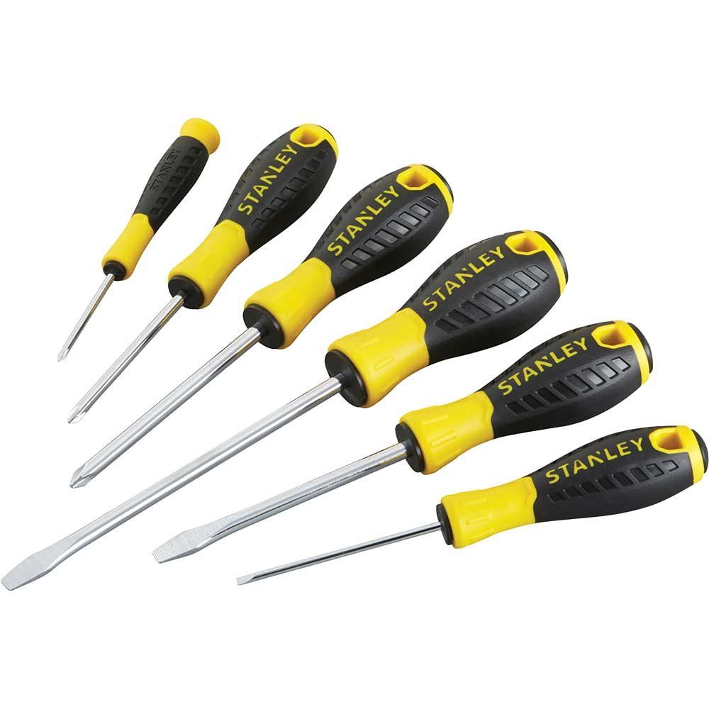 Stanley 6 Piece Essential Phillips and Slotted Screwdriver Set - Image 1