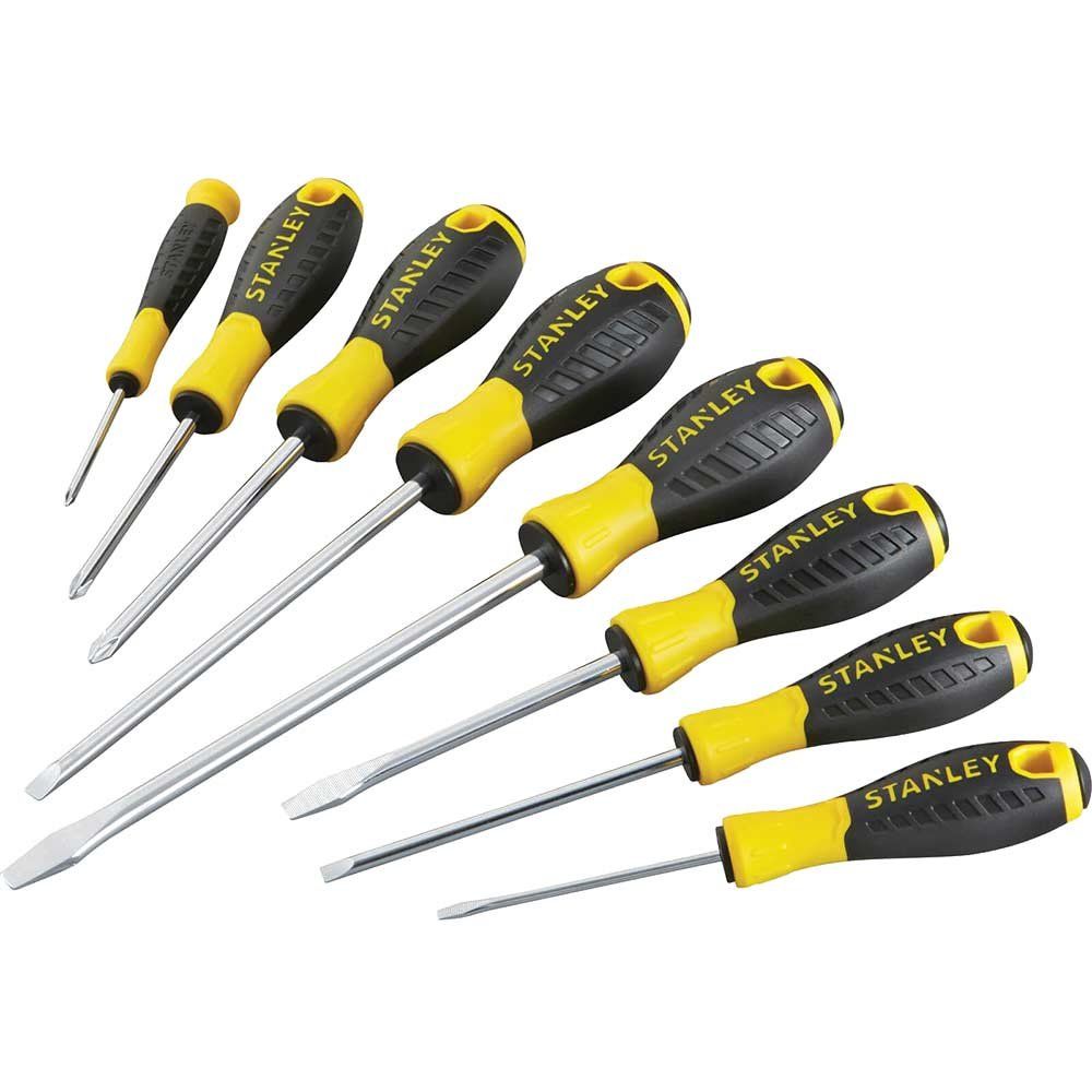 Stanley 8 Piece Essential Phillips and Slotted Screwdriver Set - Image 1