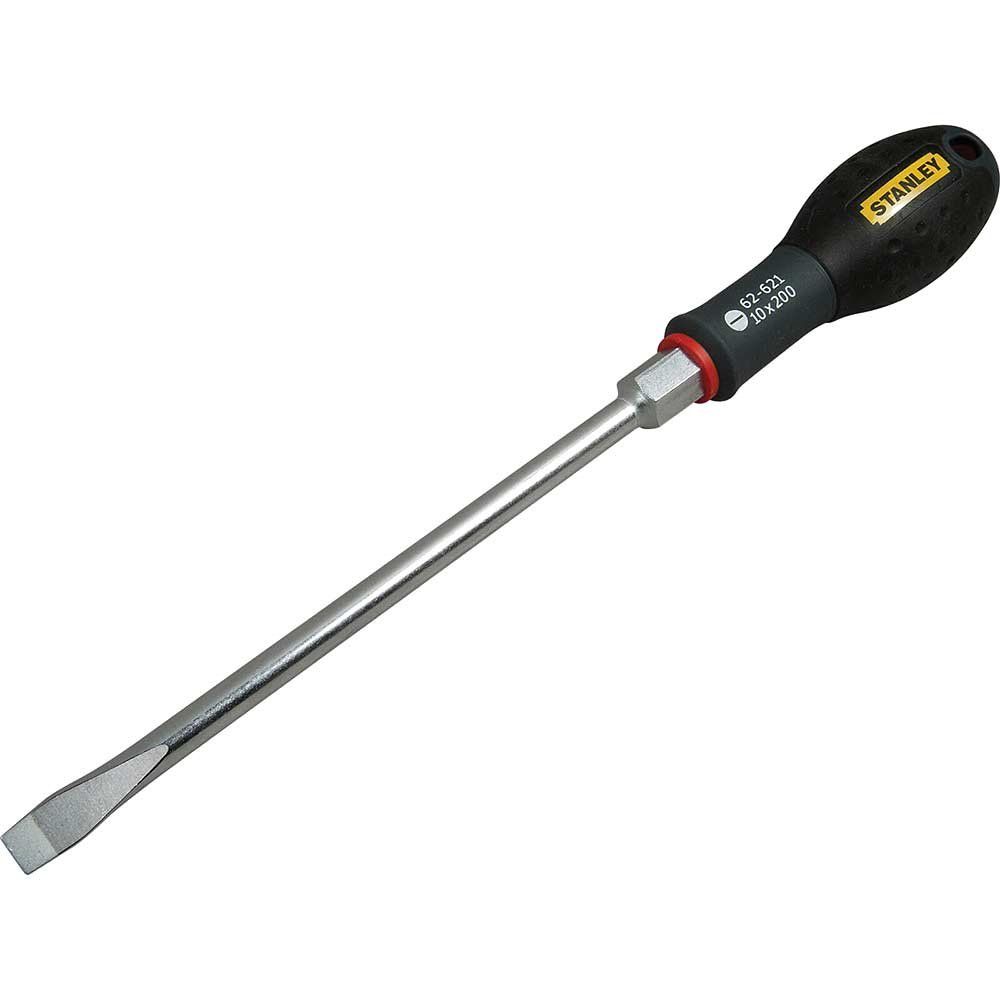 Stanley Fatmax Flared Slotted Bolster Scewdriver 10mm 200mm - Image 1