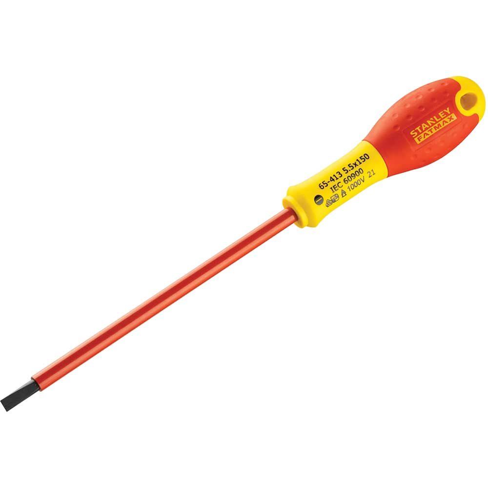 Stanley FatMax Insulated Parallel Slotted Screwdriver 5.5mm 150mm - Image 1
