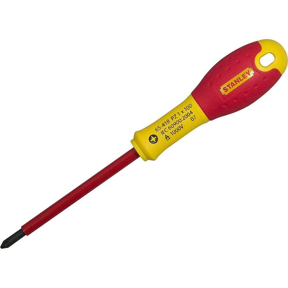 Stanley FatMax Insulated VDE Pozi Screwdriver PZ0 75mm - Image 1