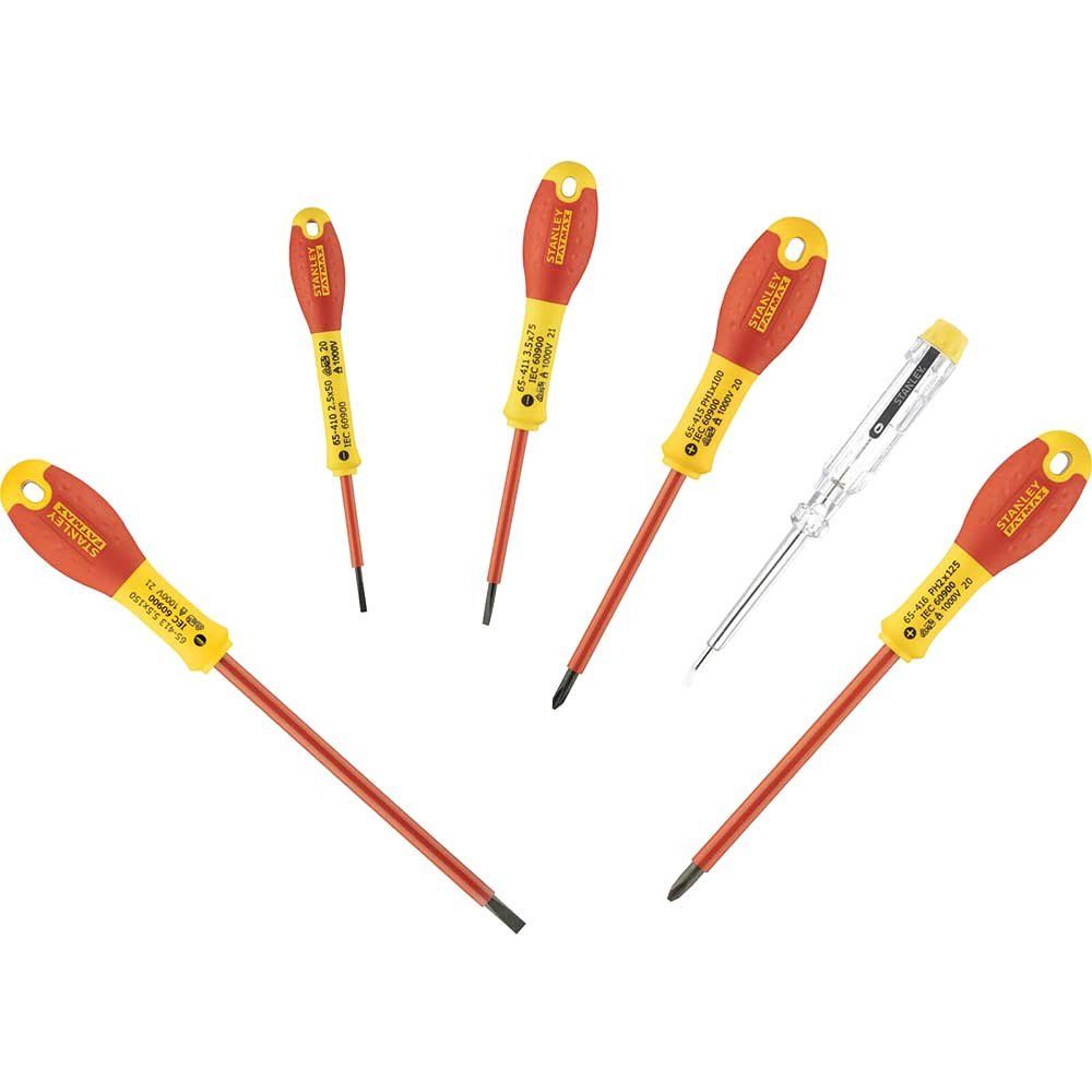 Stanley 6 Piece Fatmax VDE Insulated Screwdriver Set - Image 1
