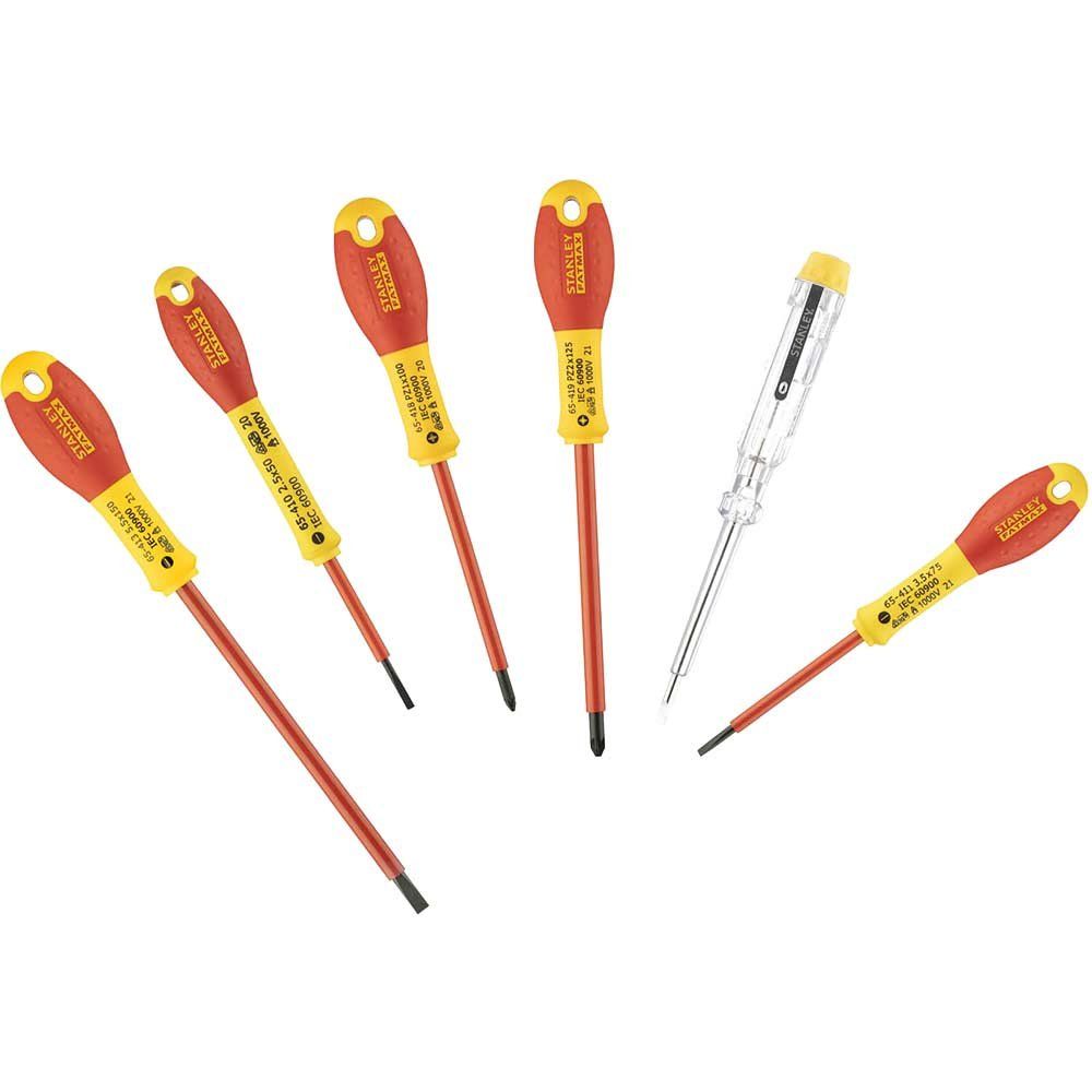 Stanley FatMax 6 Piece Insulated VDE Screwdriver Set - Image 1