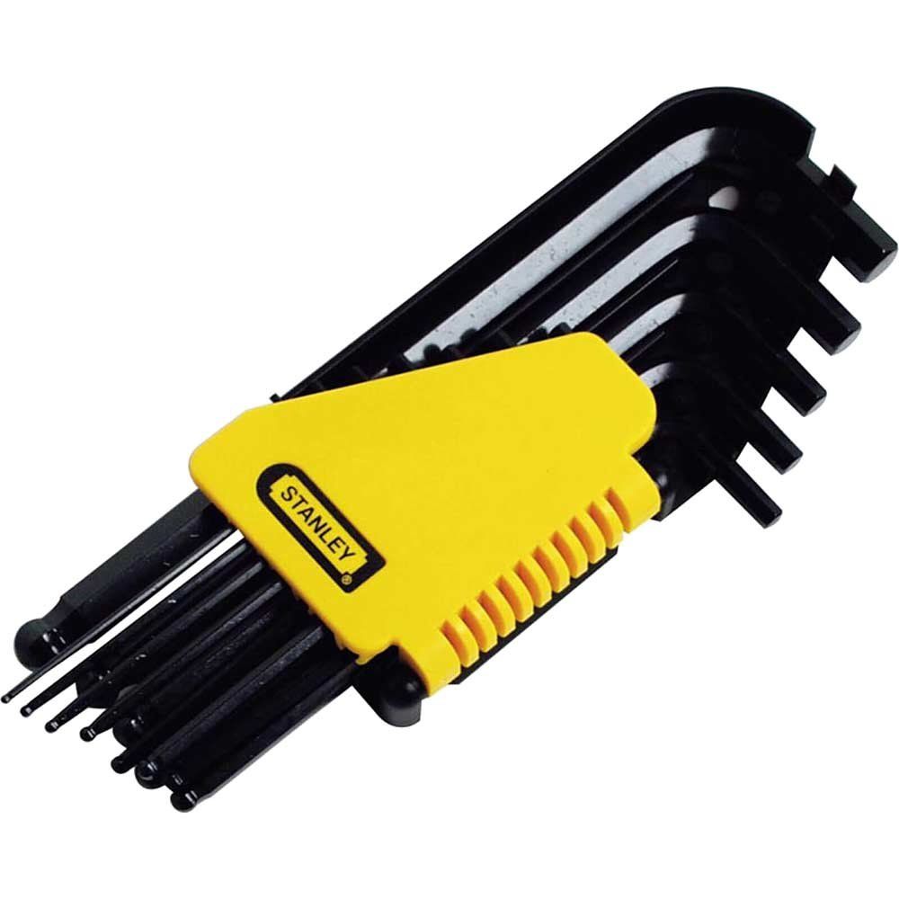Stanley 12 Piece Ball End Hexagon Allen Key Set Imperial - Image 1