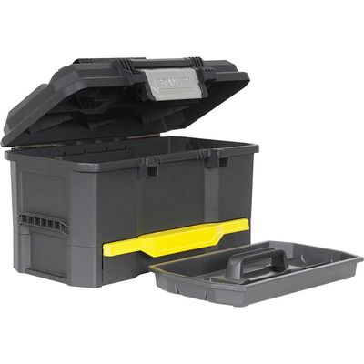 Stanley One Touch Plastic Tool Box 480mm