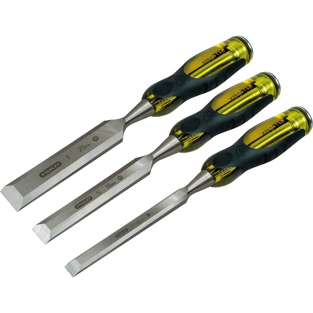 Stanley FatMax 3 Piece Bevel Edge Wood Chisel Set - Image 1