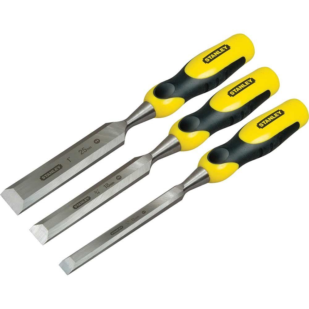 STANLEY® Dynagrip 3 Piece Strike Cap Wood Chisel Set - Image 1