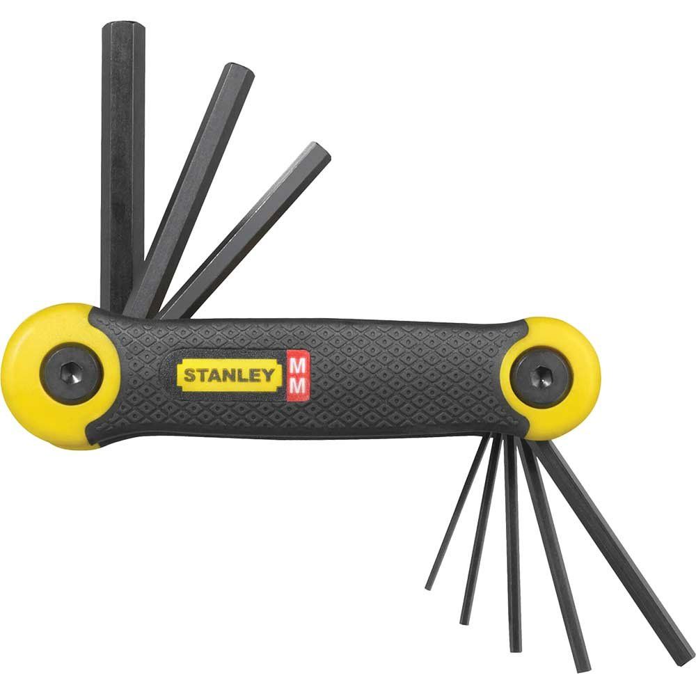 Stanley 8 Piece Folding Hexagon Allen Key Set Metric - Image 1