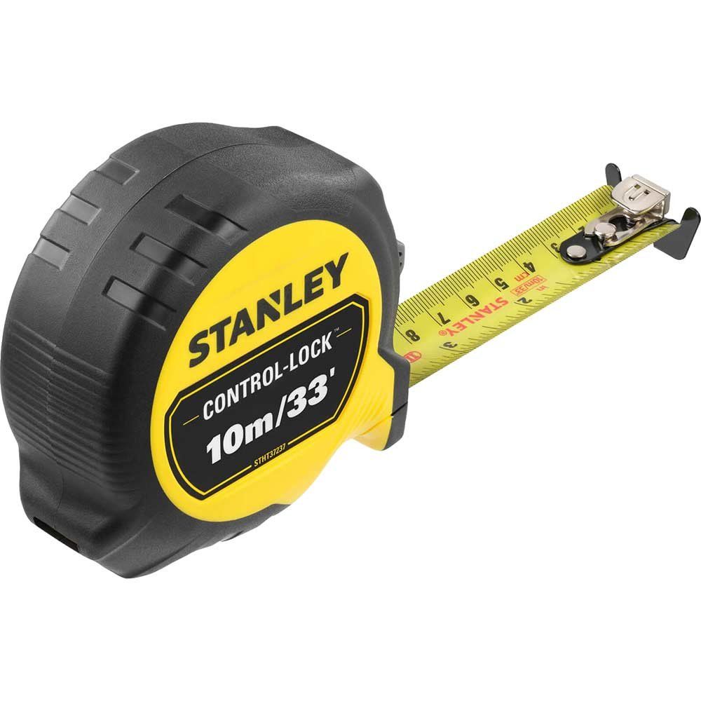 Stanley Control Lock Pocket Tape Measure Imperial & Metric 33ft / 10m 25mm - Image 1