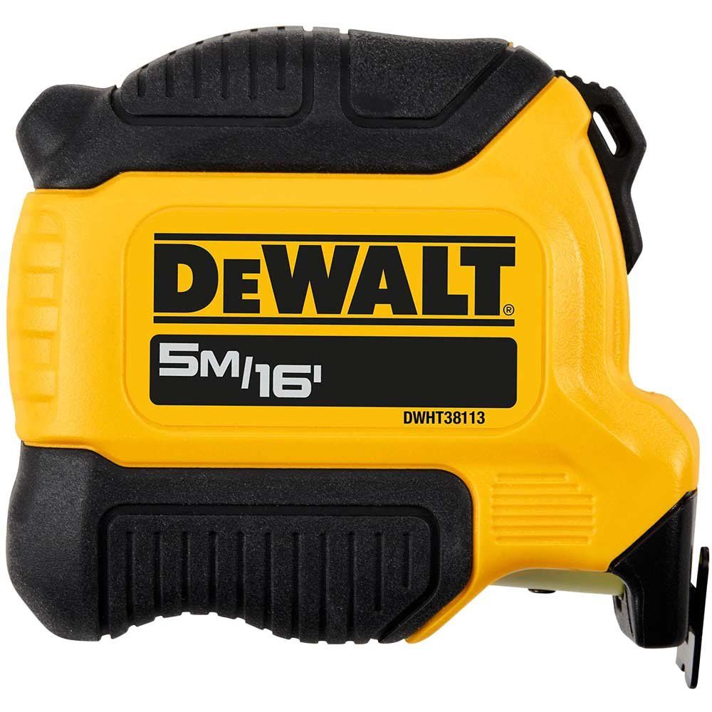 DeWalt Compact Series Tape Measure Imperial & Metric 16ft / 5m 28mm - Image 1