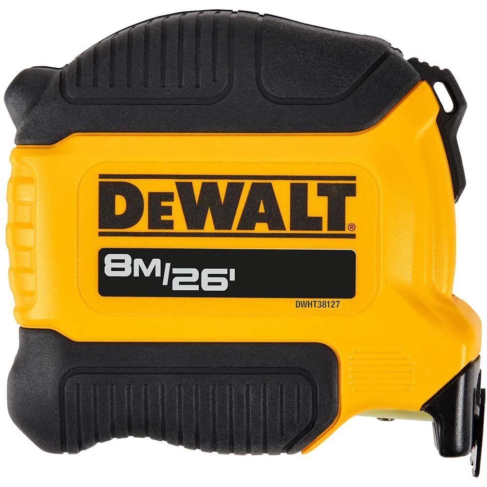 DeWalt Compact Series Tape Measure Imperial & Metric 26ft / 8m 28mm - Image 1