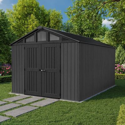 10' x 15' Keter Stronghold Grey Plastic Garden Shed (3.05m x 4.53m)