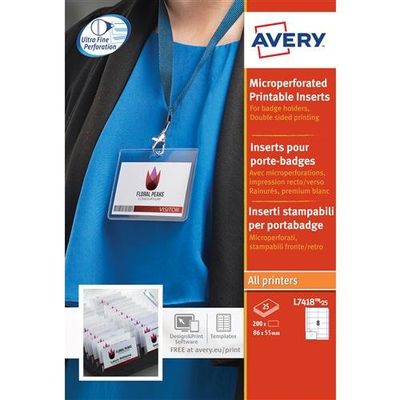 Avery LR7159-15 printing paper A4 (210x297 mm) Matt 25 sheets White