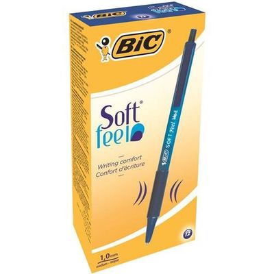 BIC 8373982 ballpoint pen Blue Clip-on retractable ballpoint pen 12 pc