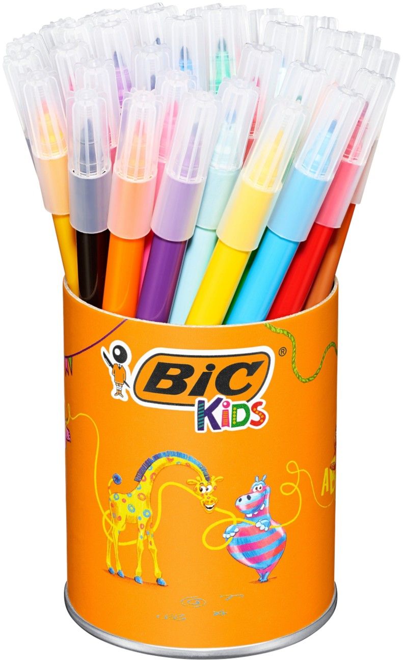 Bic Kids Visa Felt Tip Pens Ultra Fine Tip Assorted (Pack of 36) 829012 - Image 1