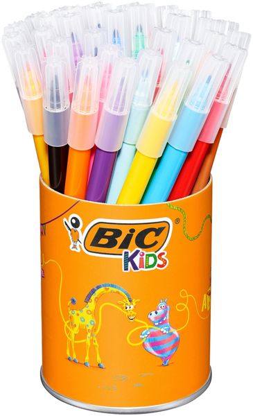 Bic Kids Visa Felt Tip Pens Ultra Fine Tip Assorted (Pack of 36) 829012