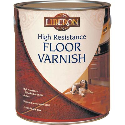 Liberon 024553 High Resistance Floor Varnish Clear Satin 2.5 Litre